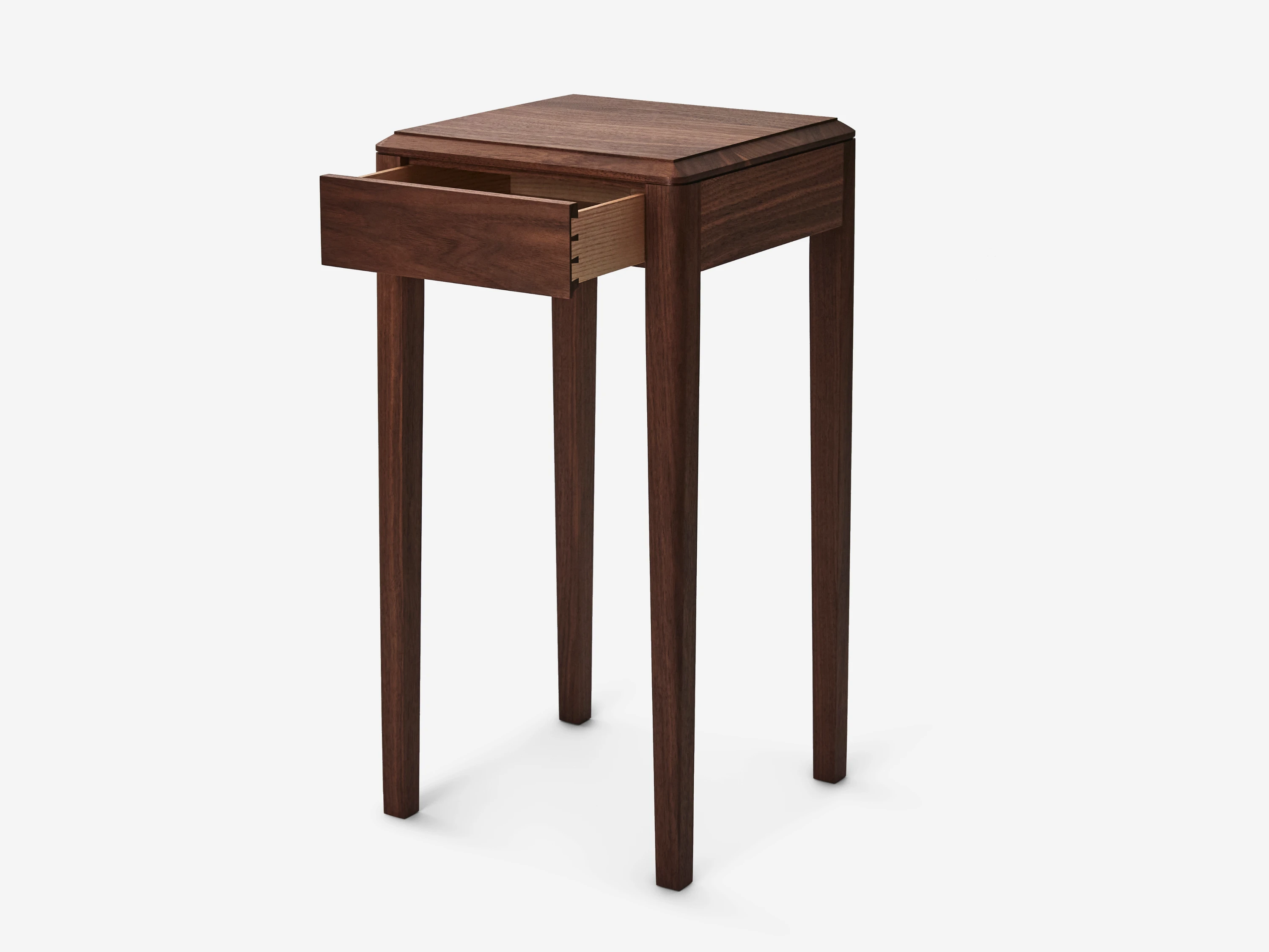 Occasional table - angled view showing the piston fit drawer
