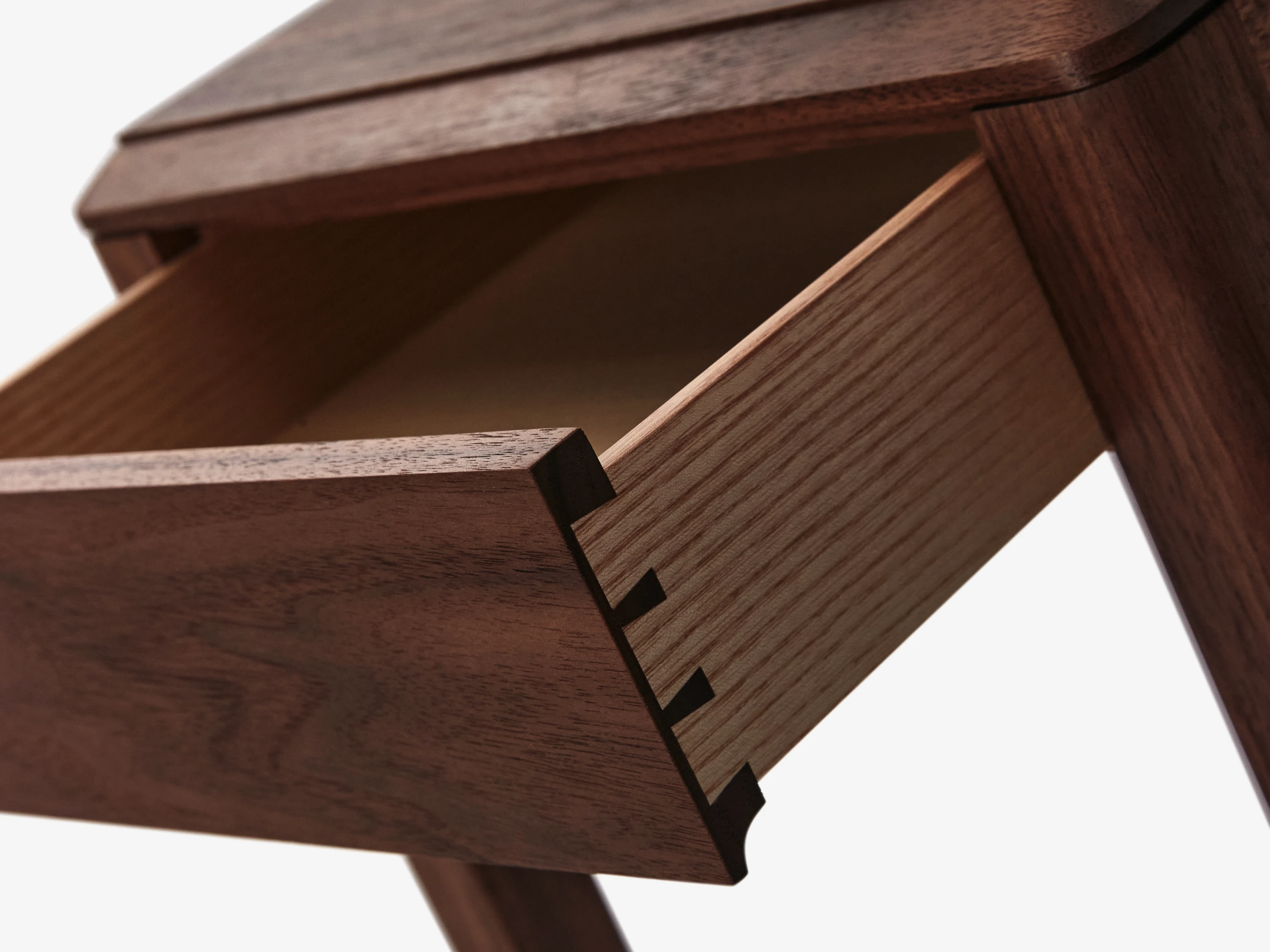 Occasional table - drawer detail highlighting dovetails